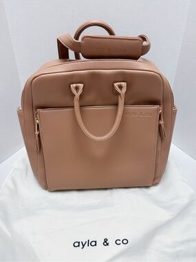 Ayla & Co - The Ayla Diaper Faux Leather Backpack